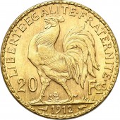 Francja 20 Franków, Kogut